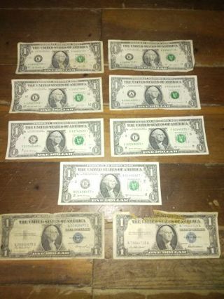 Star note and silver certificate lot 9 bills total.