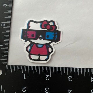 Hello kitty 3D glasses Kawaii large sticker decal NEW 