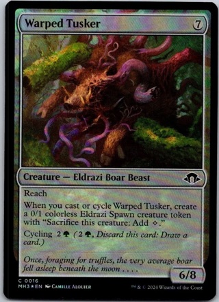 Magic the Gathering Foil Warped Tusker Modern Horizons 3 MTG