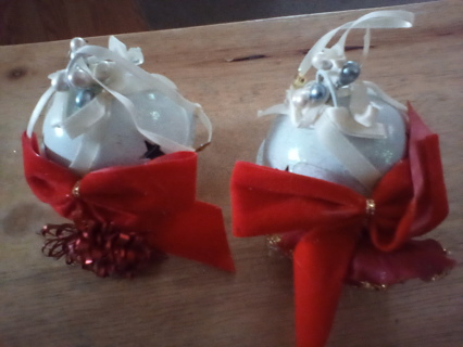 2 Large Bell Ornaments/ Decorations: Handmade