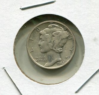 1942 P Mercury Dime-90% Silver!