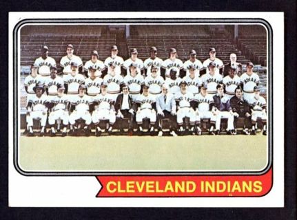 1974 Topps Cleveland Indians Team Card #541 