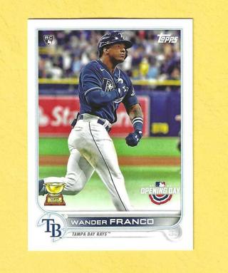2022 Topps Opening Day Wander Franco Gold Cup RC Rays Baseball Card