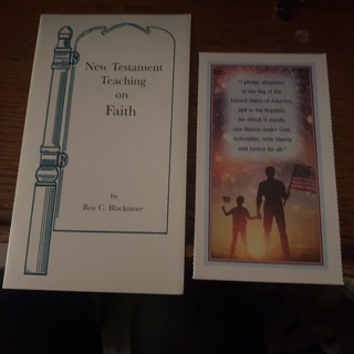 One Bible pamphlet, and one bookmark 