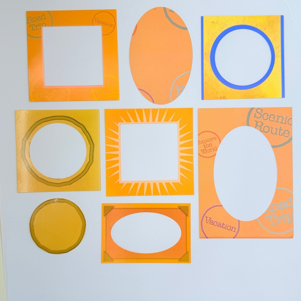 Free: Orange Travel Card Stock Borders & Frames Scrapbook 