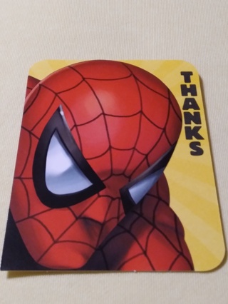 THANKS Notecard - THE AMAZING SPIDER-MAN