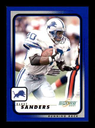 2001 Score Barry Sanders #68 Detroit Lions