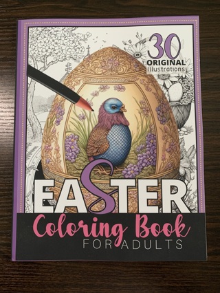 EASTER COLORING BOOK FOR ADULTS WITH BIBLE VERSES~BRAND NEW~FREE SHIPPING!