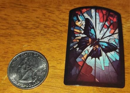 Stained Glass Butterfly Sticker