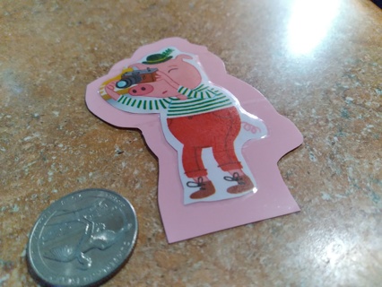 handmade little piggy sticker 