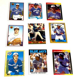 Blue Jays -9 Card Lot-Carter,Key,Flanagan,Moseby,Johnson