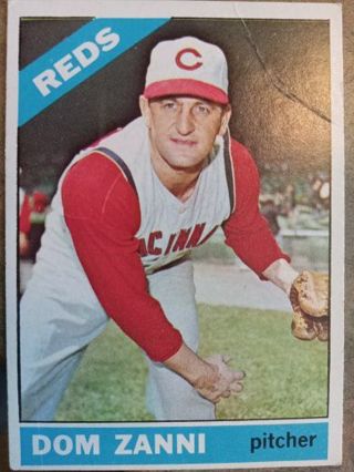 1966 TOPPS DON ZANNI CINCINNATI REDS BASEBALL CARD# 233