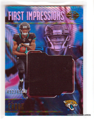 DJ Chark, 2018 Panini Illusions ROOKIE RELIC Card #FI-DC, Jacksonville Jaguars, 493/499