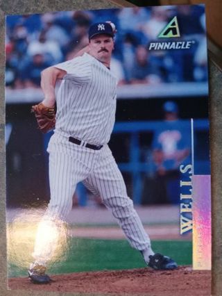 1997 PINNACLE DAVID WELLS NEW YORK YANKEES BASEBALL CARD# 154