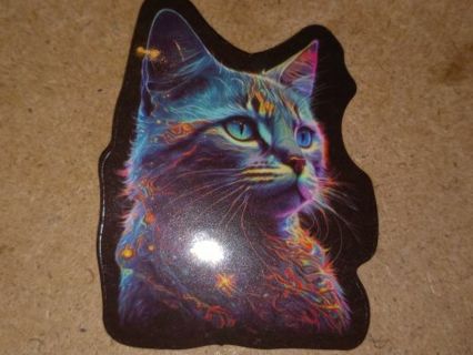 Cat Cute one new nice vinyl lab top sticker no refunds regular mail high quality!