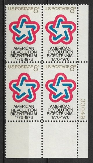 1971 Sc1432 American Revolution Bicent. MNH PB4