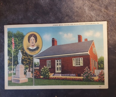 Jennie Wade House Postcard 