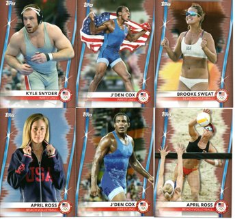 (6) 2021 Topps Olympics Bronze Inserts