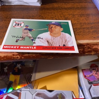 2007 Topps Mickey mantle 291 home run history baseball card 