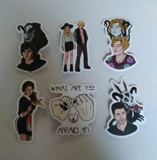 6- AMERICAN HORROR STORY STICKERS "Monster House Collection"