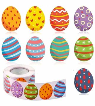 ⭕NEW⭕(9) 1.5" x 1.2" EASTER EGG STICKERS!!⭕