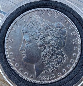 Uncerculated 1898 morgan silver dollar very nice!!