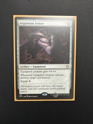 Argentum Armor Commander Magic the Gathering Card