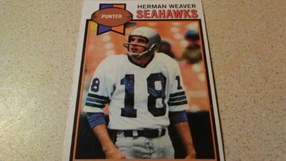 1979 TOPPS HERMAN WEAVER SEATTLE SEAHAWKS FOOTBALL CARD