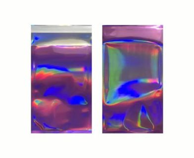 ↗️NEW⭕(1) 3.54"× 5.12" PURPLE Holographic/Metallic Self Sealing Mailer⭕