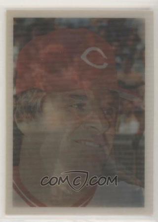 PETE ROSE 1986 SPORTFLICS TRIPLE ACTION MOTION CARD #50 CINCINNATI REDS 