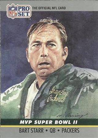 Tradingcard - 1990 Pro Set - Super Bowl MVP Collectibles #2 - Bart Starr - Green Bay Packers