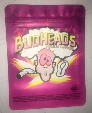 1 BudHeads Smell Proof Mylar Bag