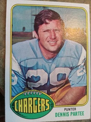 1976 TOPPS DENNIS PARTEE SAN DIEGO CHARGERS FOOTBALL CARD# 387