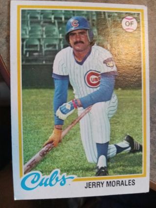 1978 TOPPS JERRY MORALES CHICAGO CUBS BASEBALL CARD# 175