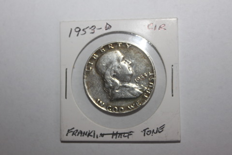 1953-D FRANKLIN 1/2 DOLLAR (TONE)