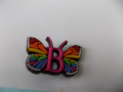 Croc Charm alphabet butterfly letter B  # 2
