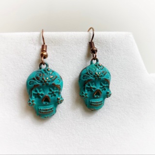 Dia De Los Muertos Day Of The Dead Sugar Skull Earrings