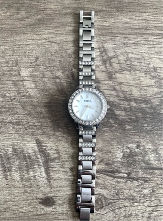 Fossil Women’s Watch With Crystal Accents JESSE Silver - Needs Battery