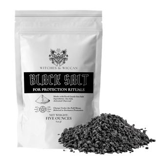 Black Ritual Salt, Wiccan Supplies, Sal Negra Para Rituales de Brujeria (5 oz.) Witchcraft Supplies