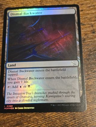 Magic the gathering mtg Dismal Backwater foil card March of the Machine