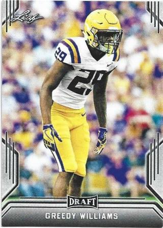 2019 LEAF DRAFT GREEDY WILLIAMS ROOKIE CARD