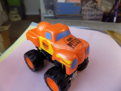 Sonic's kids meal orane Monster truck pick up truck toy for toddlers