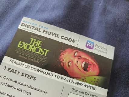 The exorcist 4k digital code ONLY 