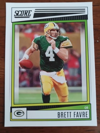 BRETT FARVE PACKERS 2022 "PANINI/SCORE" FOOTBALL CARD #101