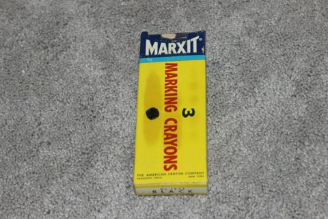 1920s Marxit American Crayon Company 3 Crayons Black No 1635 Sandusky VERY RARE!