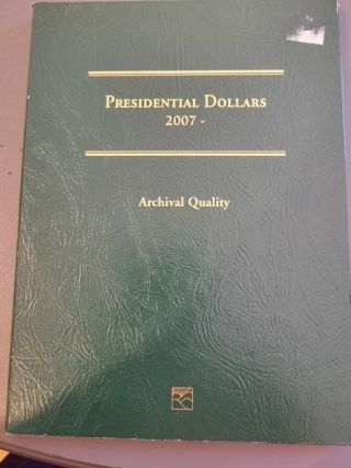 Presidential Dollars coin folder.