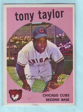 1959 Topps Tony Taylor Baseball card # 62 Cubs