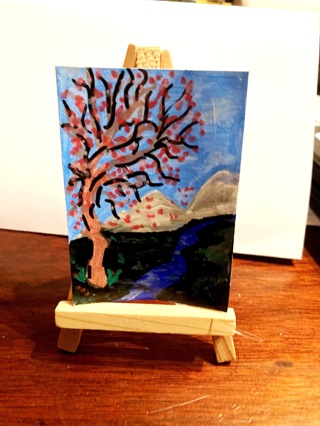 Original ACEO painting "Flowing River" Signed