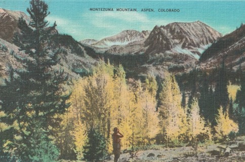 Vintage Unused Postcard: Linen: (gin): Colorado: Montezuma Mountain, Aspen