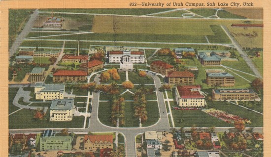Vintage Used Postcard: 1948 University of Utah Campus, Salt Lake City, UT